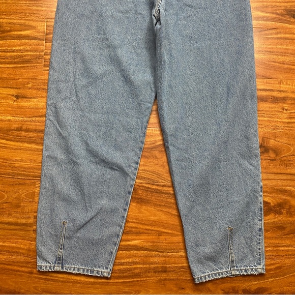 NWT New H&M Light Blue 100% Cotton High Waist Tapered Straight Leg Jeans Size 10 - Picture 7 of 14